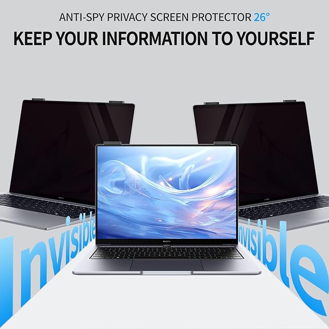 Laptop Privacy Screen 15.6 inch, 9H Hanging Privacy Screen - Image 3