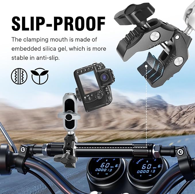 Aluminum Alloy Camera Mounts Clamp Mount Bicycle Handlebar Adapter Mount - Image 4