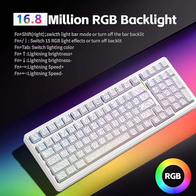 x AULA F99 Keyboard Gaming, Wireless Mechanical Keyboards, Hot Swappable Custom - Image 4