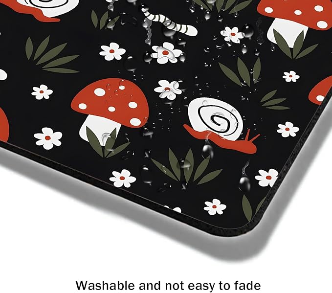 Mouse Pad, Cute Abstract Art Red Mushroom Mouse Pads - Image 4