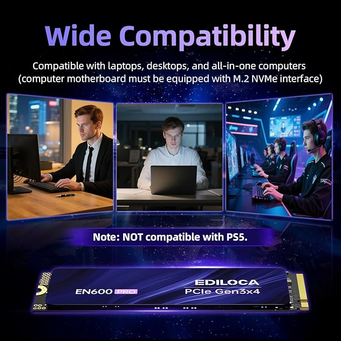 EN600 PRO SSD 2TB PCIe 3.0 Gen 3x4, NVMe M.2 2280, Internal Solid State Drive - Image 4