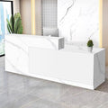 Reception Desk with Counter Modern Checkout Counter with Lockable Drawer by Unknown