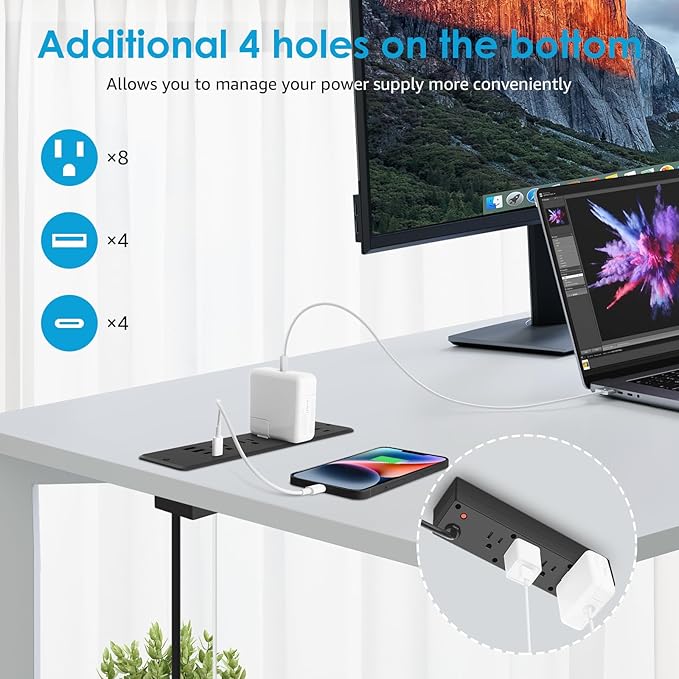 HHSOET 16 in 1 Recessed Power Strip Flat Plug, 45W Fast Charging Furniture - Image 6
