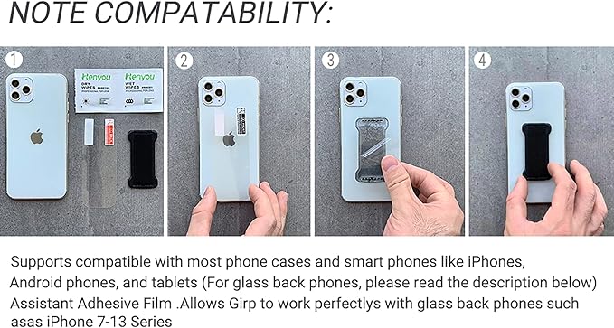 Phone Grip Holder for Hand, Universal Finger Strap Phone Holder, Finger Selfie - Image 5