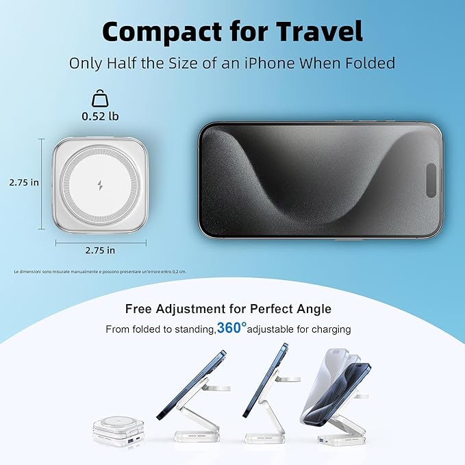 5-in-1 Wireless Charger for MagSafe, AC ISLAND Portable Travel Charging Station - Image 5
