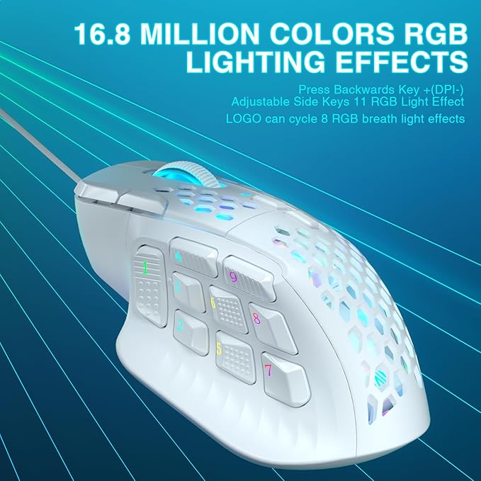 SOLAKAKA SM809 MMO Gaming Mouse Wired RGB - Image 8