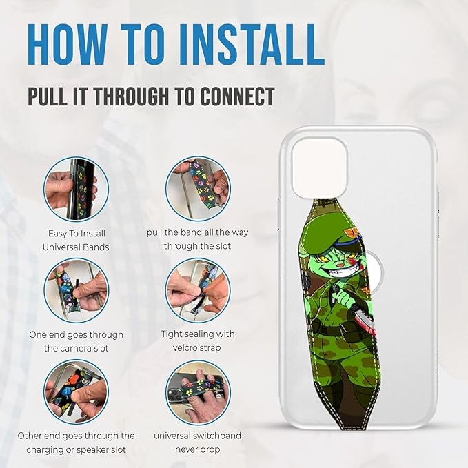 Universal Phone Grip Strap| Reversible Phone Hand Strap - Image 6