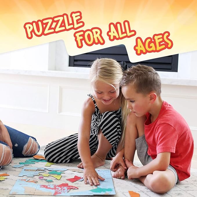 GeoToys GeoPuzzle, Country-Shaped Jigsaw Puzzles Set of 6, Geography Puzzle - Image 4