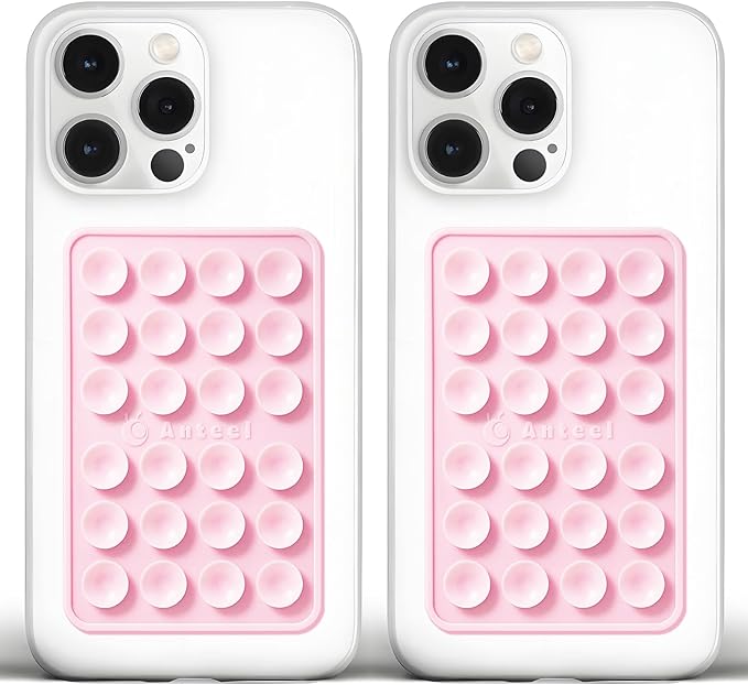 Anteel Medium-Sized Silicone Suction Phone Case Adhesive Mount, Enhanced by JingJinYY
