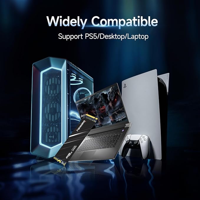 4TB SSD NVMe PCIe Gen4 M.2 SSD for PS5, Internal Gaming SSD for PS5, 3D NAND - Image 2