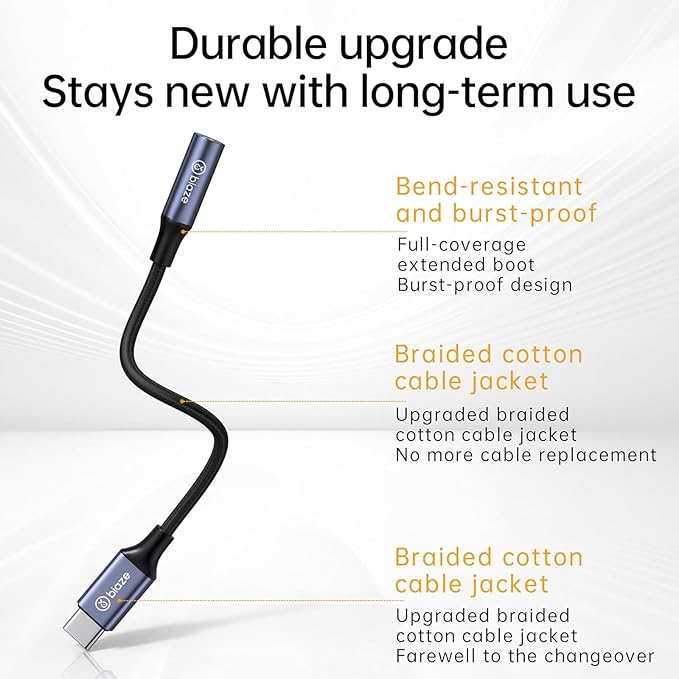 USB C to 3.5mm Headphone Jack Adapter, USB C to Aux Audio Dongle Adapter - Image 4
