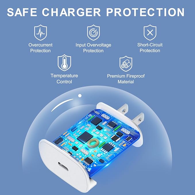 30W Phone 16 15 Charger Fast Charging, USB-C Wall Fast Charger Block Adapter - Image 4