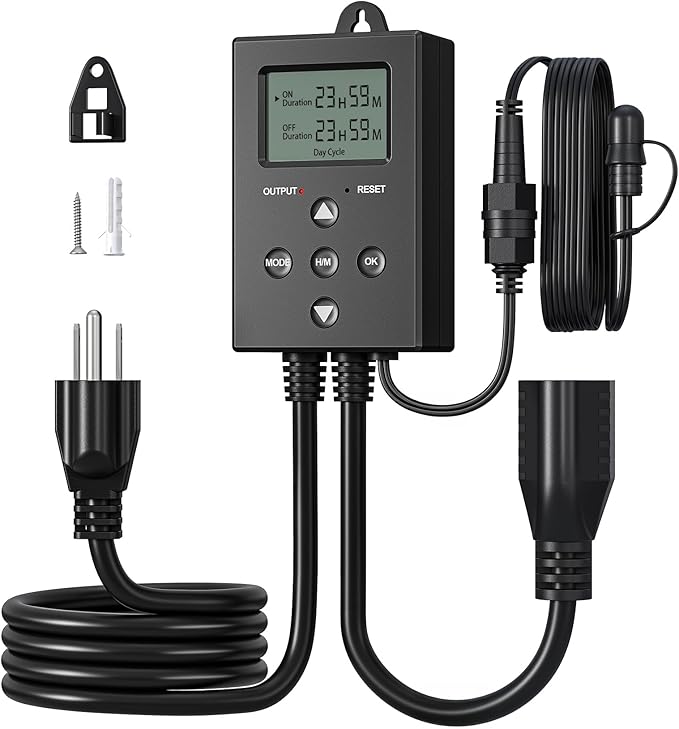 DEWENWILS Repeat Cycle Digital Timer, Interval Timer Outlet, Infinite/Day/Night by DEWENWILS