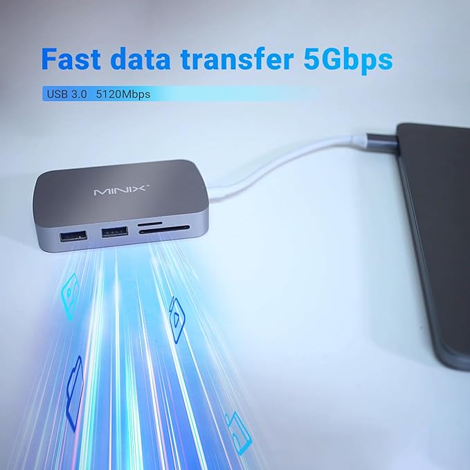 MINIX USB C Adapter, 7 in 1 USB C Hub Muliport Adapter 4K HDMI, Gigabit Ethernet - Image 2