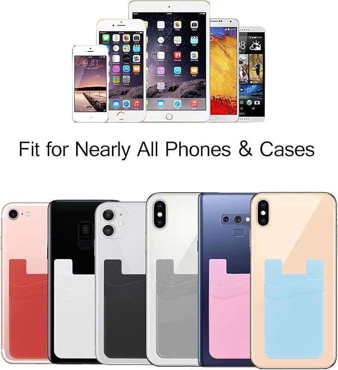 SS Phone Wallet Stick On, Adhesive Phone Card Holder Credit Card Stick on - Image 7