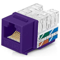Everest 90° Angled RJ45 Cat6A Keystone Jacks 20-Pack in Purple by EverestMediaSolutions