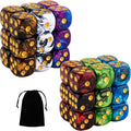 36 Pieces 16mm Marble D6 Dice 6 Sided Dice Set Round Corner Board Game Dice by LAMJAM