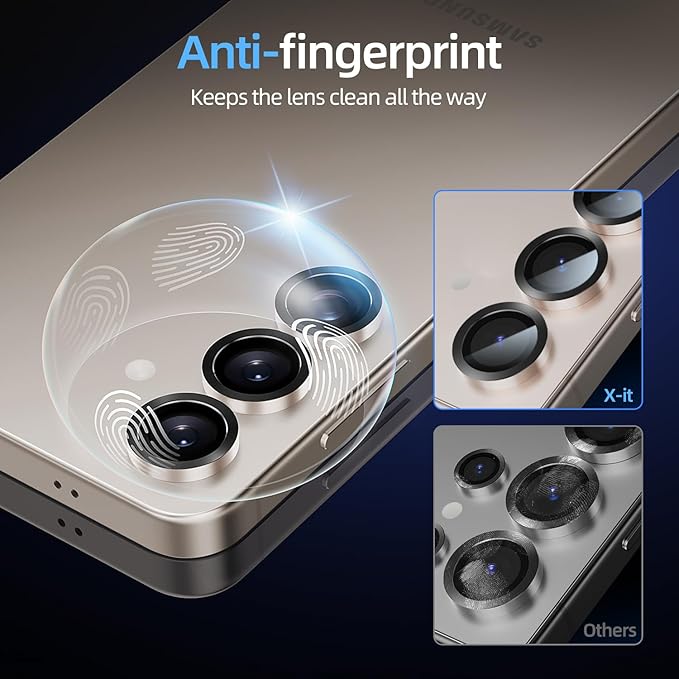 X-it Camera Lens Protector for Samsung S25 Plus, 9H Tempered Glass, Independent - Image 6