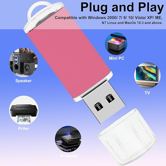 16GB FAT32 USB Flash Drive 20 Pack Nicepicten USB 2.0 Thumb Drives 20Pack Metal - Image 4