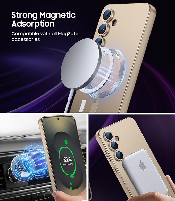 Magnetic for Samsung Galaxy S25 Plus Case Slim Soft Silicone Bumper Shockproof - Image 2