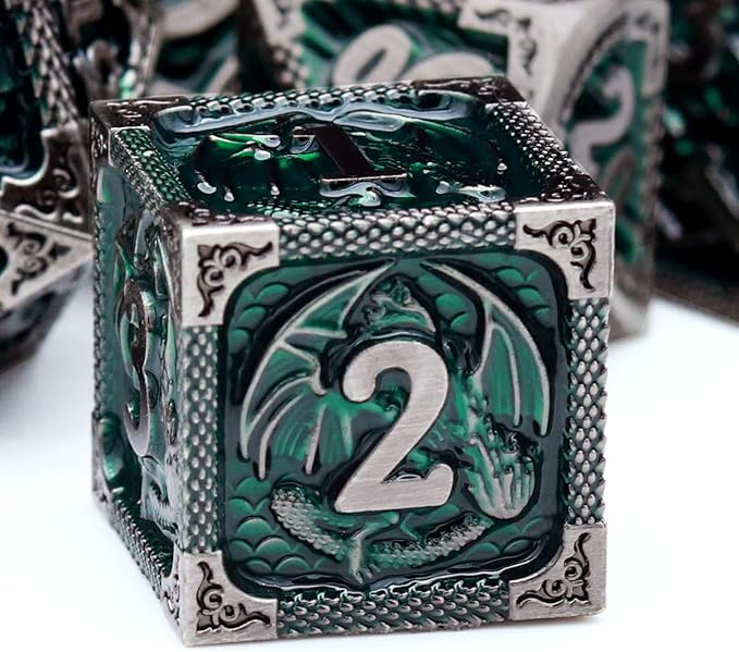 Haxtec DND Dice Set Metal D&D Dice Set by HaxtecDice