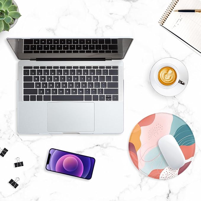 ITNRSIIET Round Mouse Pad with Stitched Edge Premium-Textured Waterproof - Image 7