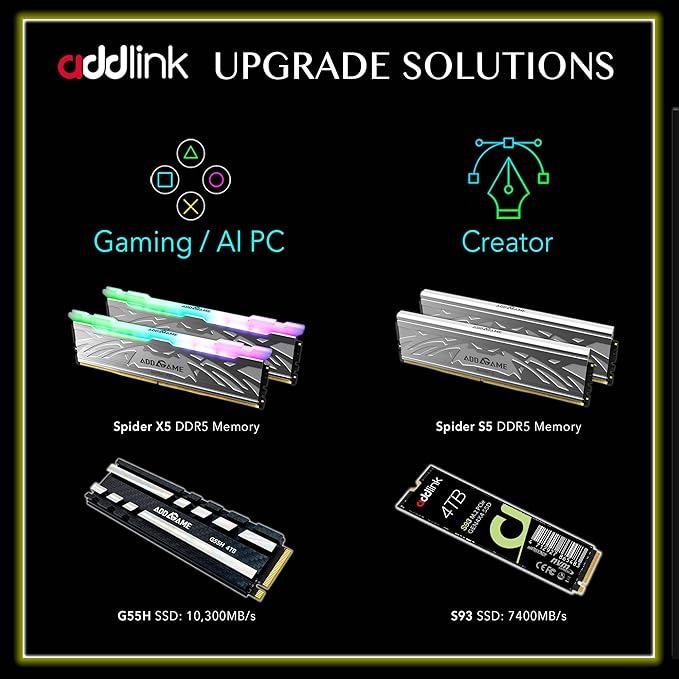 Addlink G55H 1TB PCIe 5.0 Gen5 NVMe M.2 SSD - Image 6