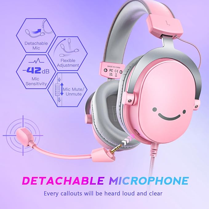 FIFINE USB Gaming Headset, PC Over-Ear Wired Streaming Headset - Image 5