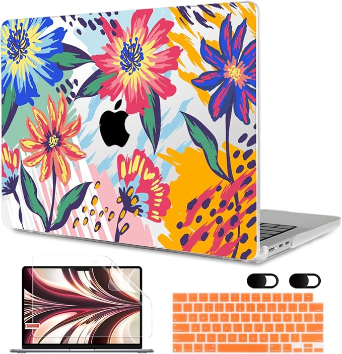 MEEgoodo Case for MacBook Air M4/M3/M2 13.6 inch 2025 2024 2022, Fit Model by MEEgoodo