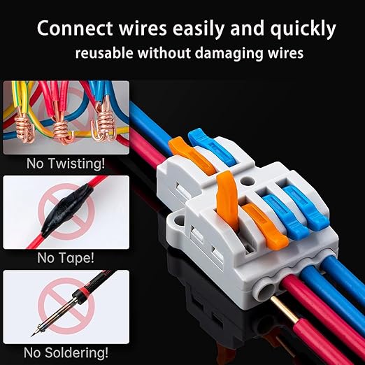 25PCS Lever Wire Connectors, Quick Wiring Cable Connectors, Compact Push-in - Image 7