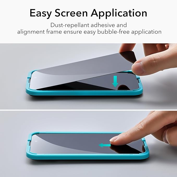ESR 3 Pack for iPhone 15 Pro Privacy Screen Protector, Anti-spy Tempered-Glass - Image 7