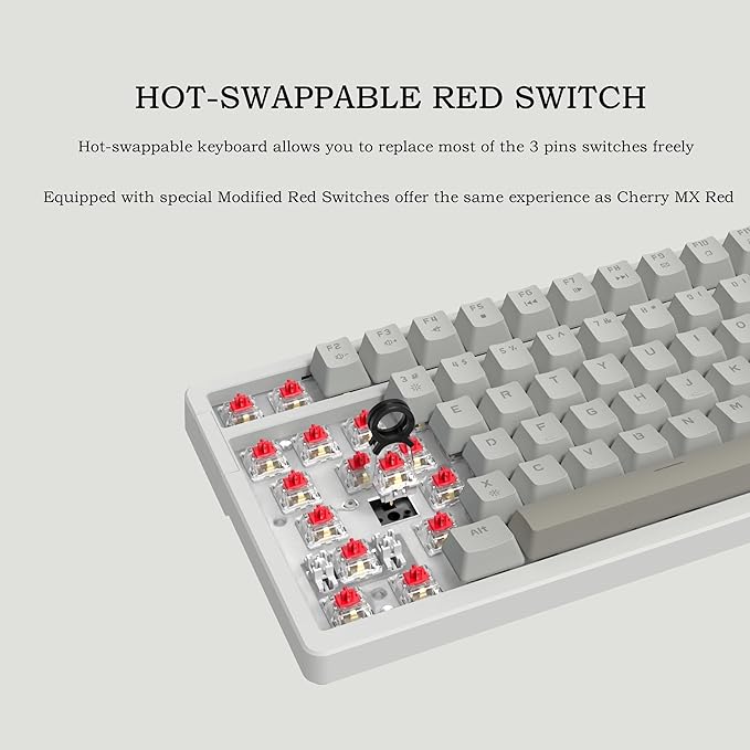 FIRSTBLOOD ONLY GAME. AK992 Retro Wired Mechanical Keyboard, 98 Keys Full Layout - Image 3