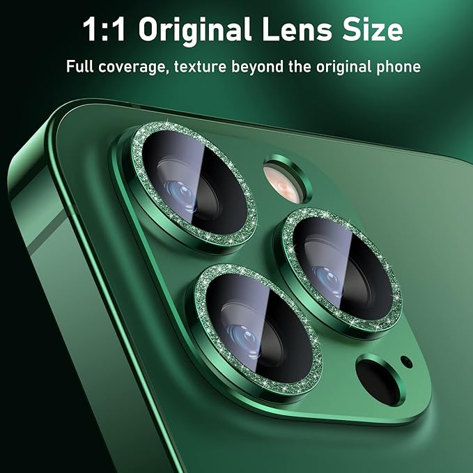 UniqueMe for iPhone 13 Pro/iPhone 13 Pro Max Camera Lens Protector, Metal Ring - Image 6