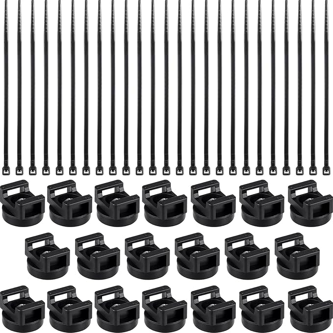 Yookeer 120 Pieces Magnetic Zip Tie Mount Multipurpose Cable Holder Magnets by Yookeer