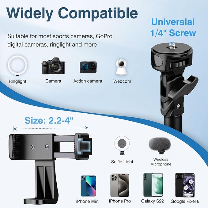 82" Tripod for iPhone, Phone Tripod Compatible - Image 6
