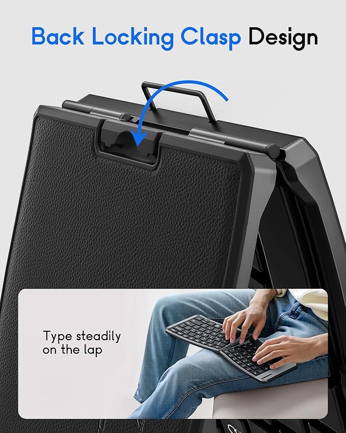 MoKo Ergonomic Foldable Keyboard, Split Portable Folding Bluetooth Keyboard - Image 4