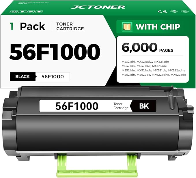 56F1000 Toner Cartridge Black Compatible by JCTONER