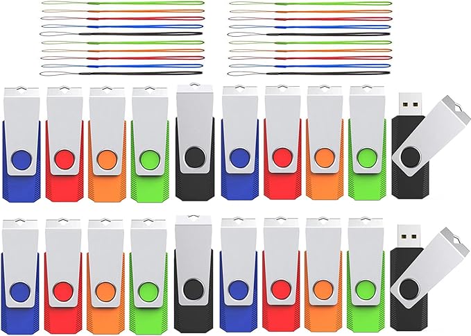16GB Flash Drive 20 Pack, Wooolken USB 2.0 Memory Stick Thumb Drive Jump Drive by WOOOLKEN