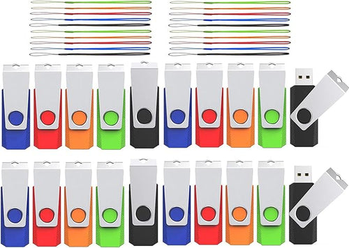 128MB USB 20 Pack, Wooolken USB 2.0 Flash Drive Memory Stick Thumb Drive Jump by WOOOLKEN