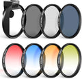 NEEWER Clip On 67mm Phone ND Filter Kit, Upgraded Lens Clip Cold Shoe by Neewer