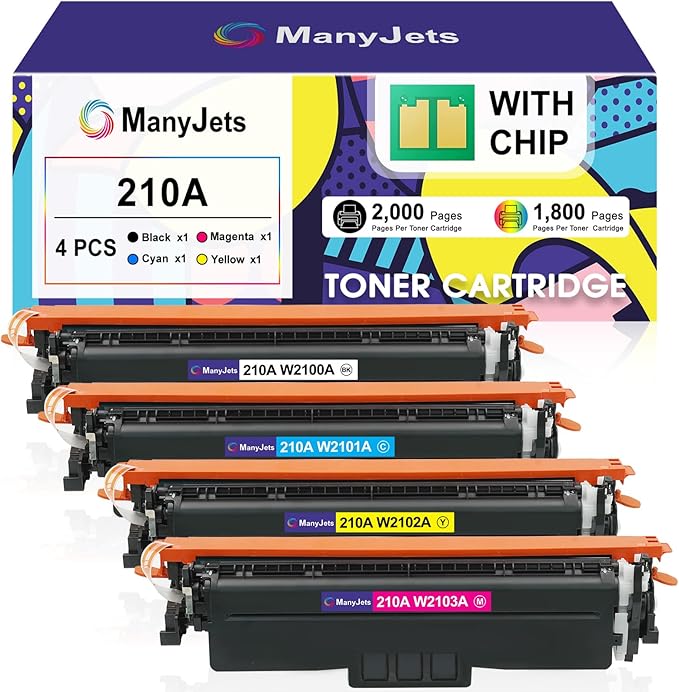 210A Toner Cartridges 4 Pack by ManyJets
