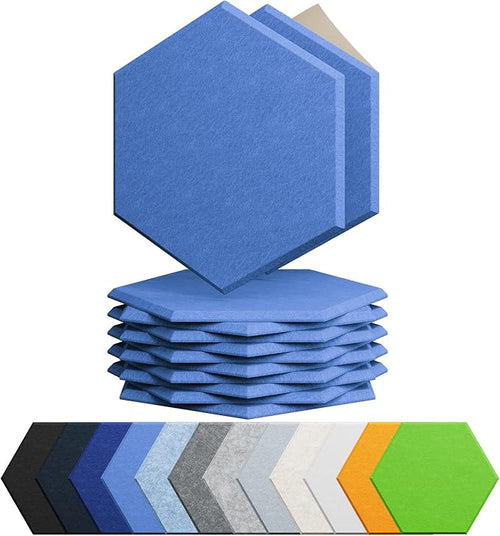 12 Pack Acoustic Panels Self Adhesive Sound Proof Foam, High Density Sound by Amantech