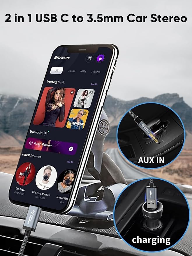 CableCreation USB C to 3.5mm Audio Cable - Image 2