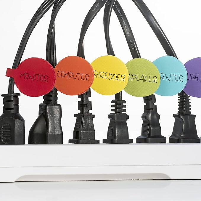 Cable Labels - Wrap-It Storage - Circles, Wire Tags Write on Surface - Image 4