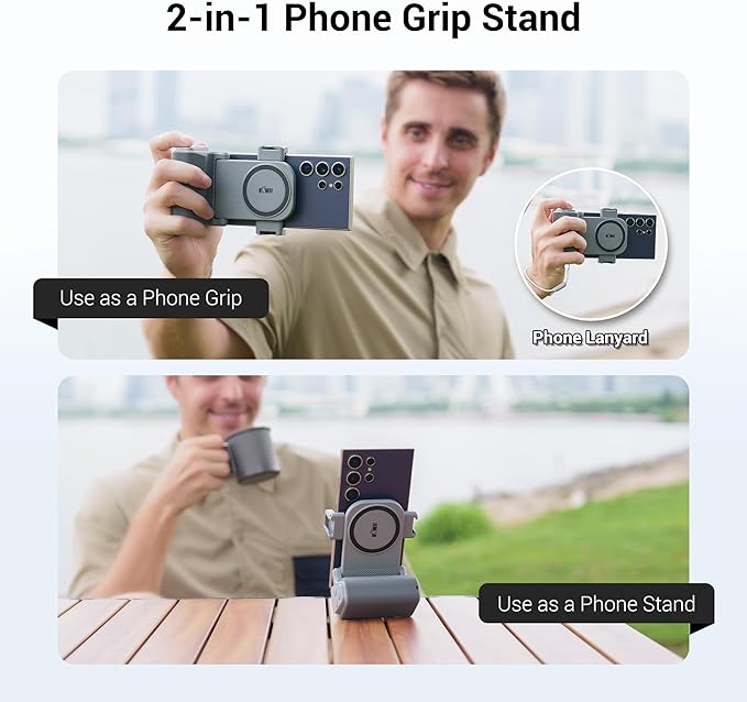 KIWIFOTOS Universal Phone Camera Grip Phone Tripod Mount - Image 3