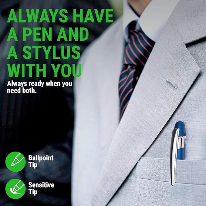 Stylus Pen for Touch Screens & Ballpoint Writing Pens, - 2 in 1 - Image 7
