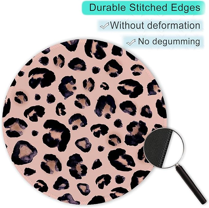 ITNRSIIET Round Mouse Pad with Stitched Edge Premium-Textured Waterproof - Image 5