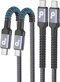 USBC Cable 6FT, 2 Pack USB-C to USB-C Cables, Type C Fast Charging Nylon by PRAKIE