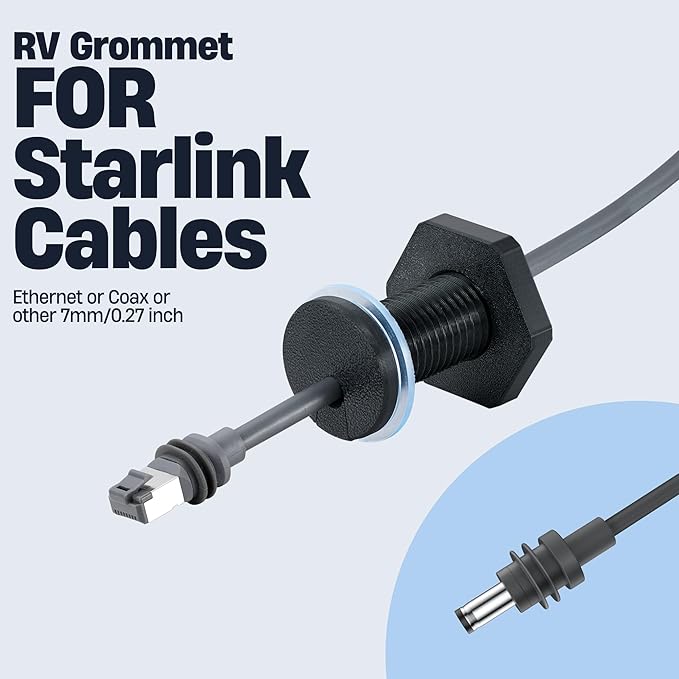 RV Cable Passthrough for Starlink mini, RV Cable Grommet Compatible - Image 2