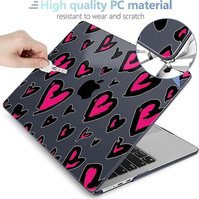 MEEgoodo Case for MacBook Air M4/M3/M2 13.6 inch 2025 2024 2022, Fit Model - Image 4